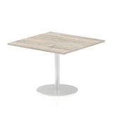 Dynamic Italia 1000mm Poseur Square Table Grey Oak Top 725mm High Leg ITL0357 DD